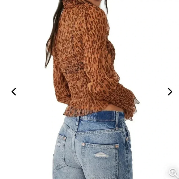 FREE PEOPLE Hello There Top / Leopard Combo NWT Size XS - Picture 2 of 12